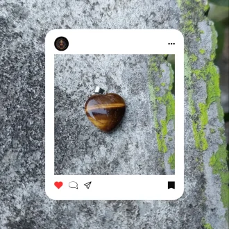 گردنبند قلبی چشم ببر