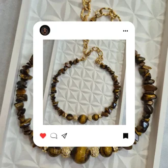 گردنبند چشم ببر طبیعی